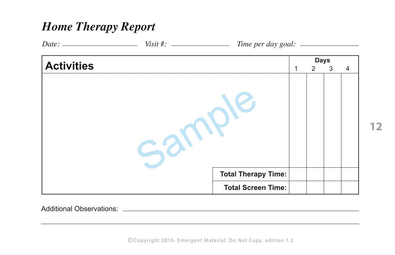 Home Therapy Booklet Preview