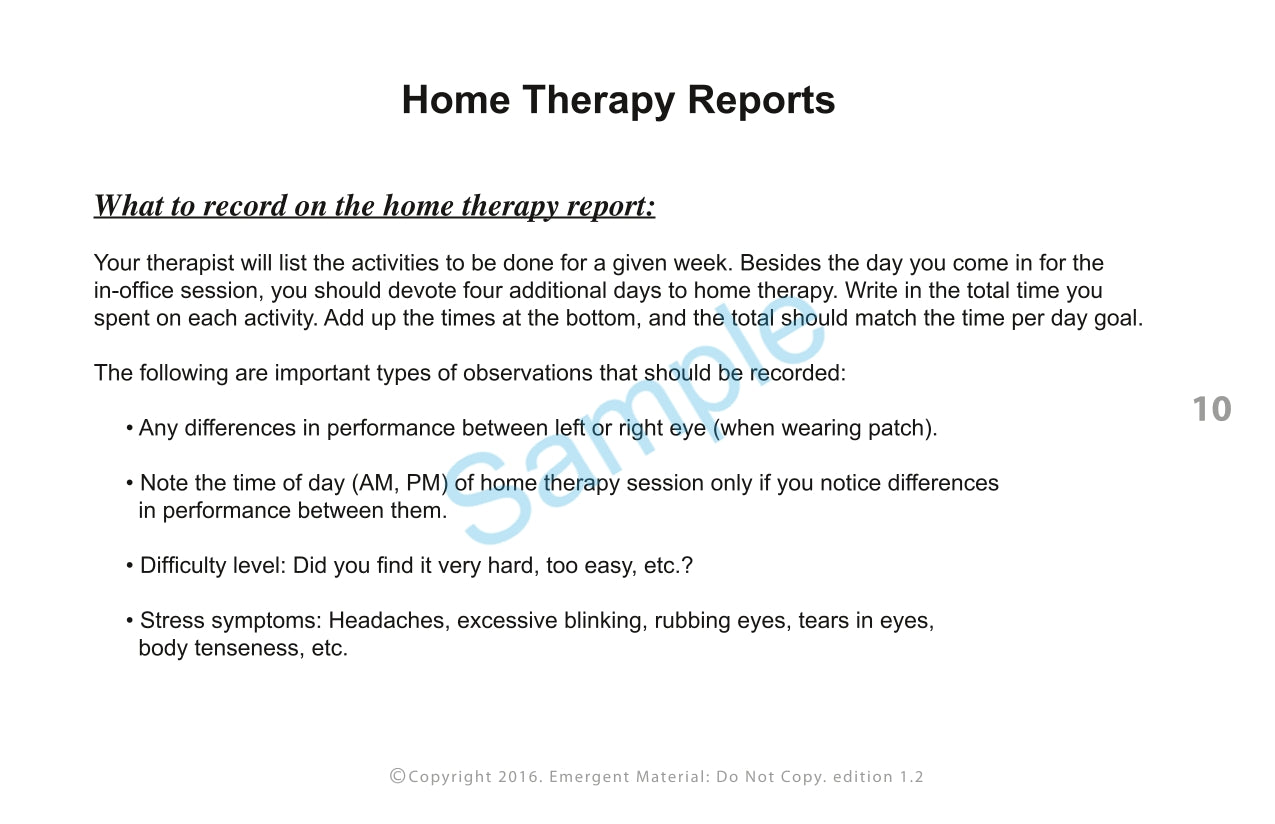 Home Therapy Booklet Preview