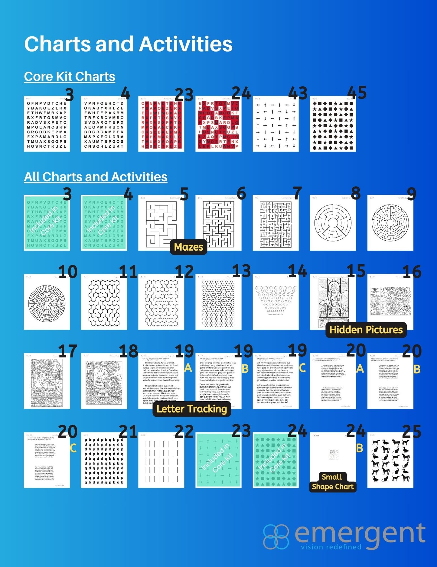 Charts and Activity Sheets Preview